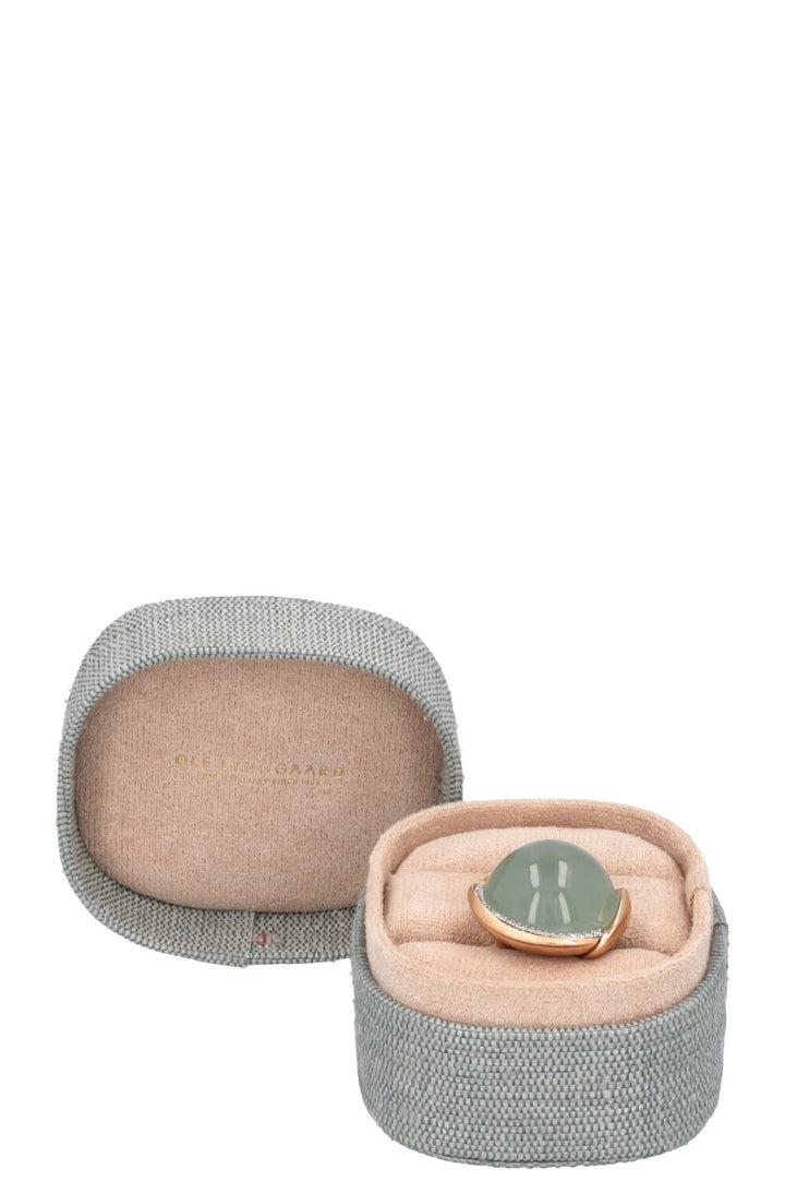 OLE LYNGGAARD ​​​​Bague Lotus Aigue-marine Or