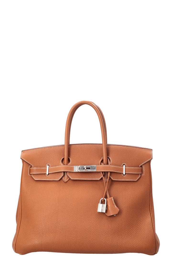 HERMÈS Birkin 35 Retourne Clemence Gold