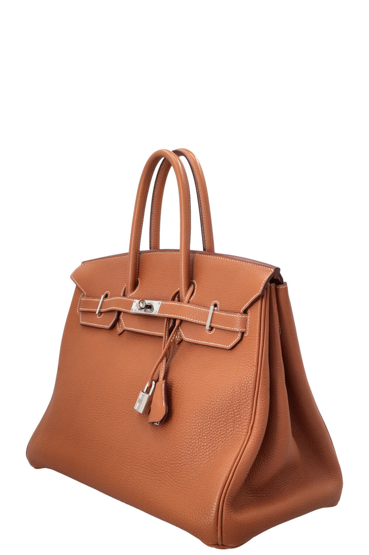 HERMÈS Birkin 35 Retourne Clemence Gold