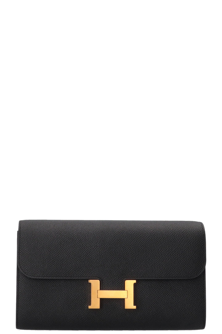 HERMÈS Constance Wallet To Go Epsom Noir