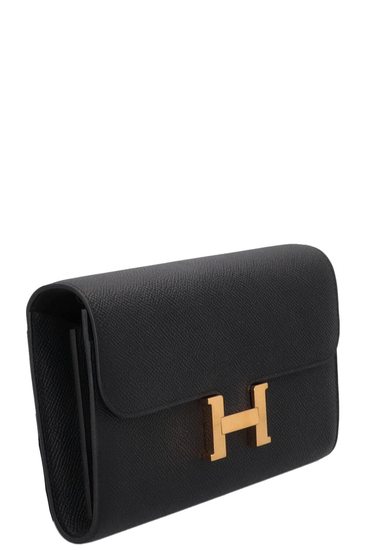 HERMÈS Constance Wallet To Go Epsom Noir