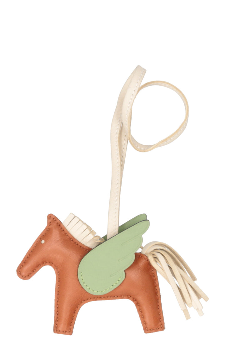 HERMÈS Pegase Bag Charm Brown Green