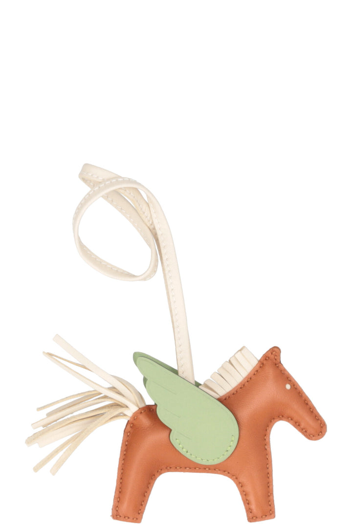 HERMÈS Pegase Bag Charm Brown Green