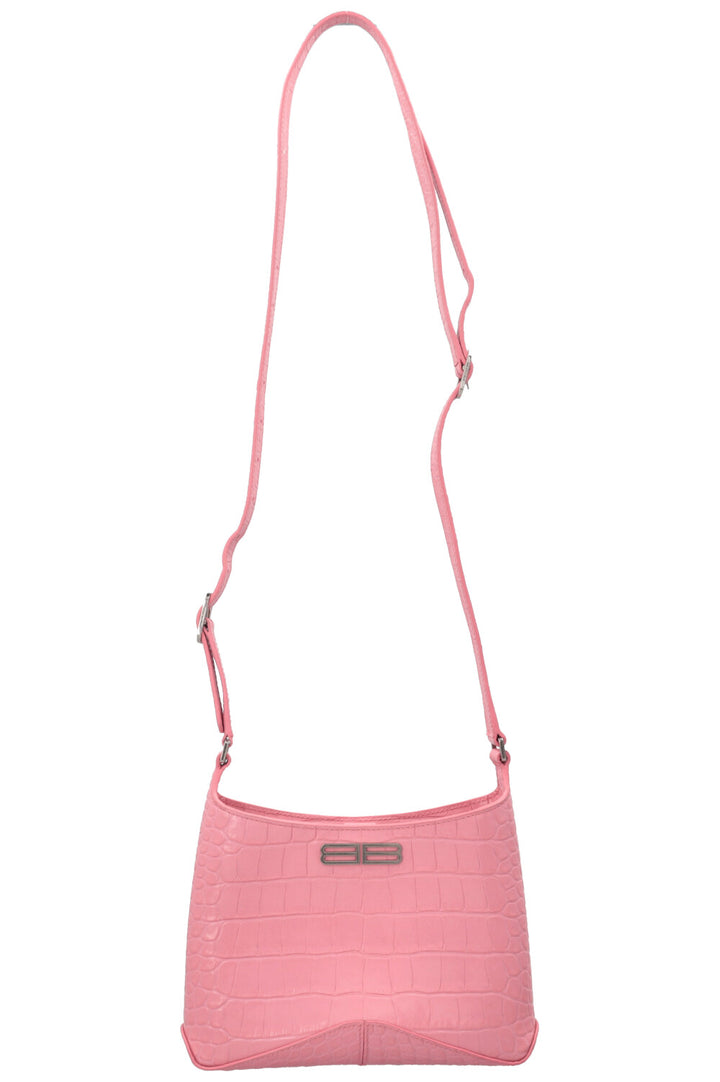 BALENCIAGA XX Hobo Bag Croco Embossed Pink