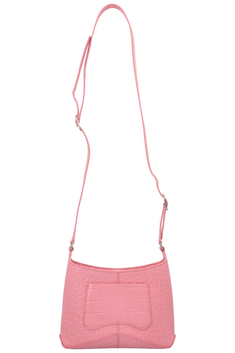 BALENCIAGA XX Hobo Bag Croco Embossed Pink