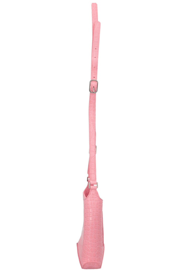 BALENCIAGA XX Hobo Bag Croco Embossed Pink