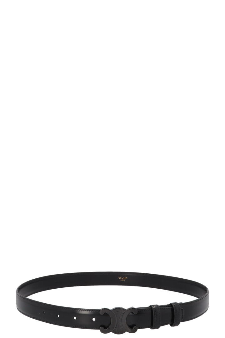 CELINE Triomphe Belt All Black