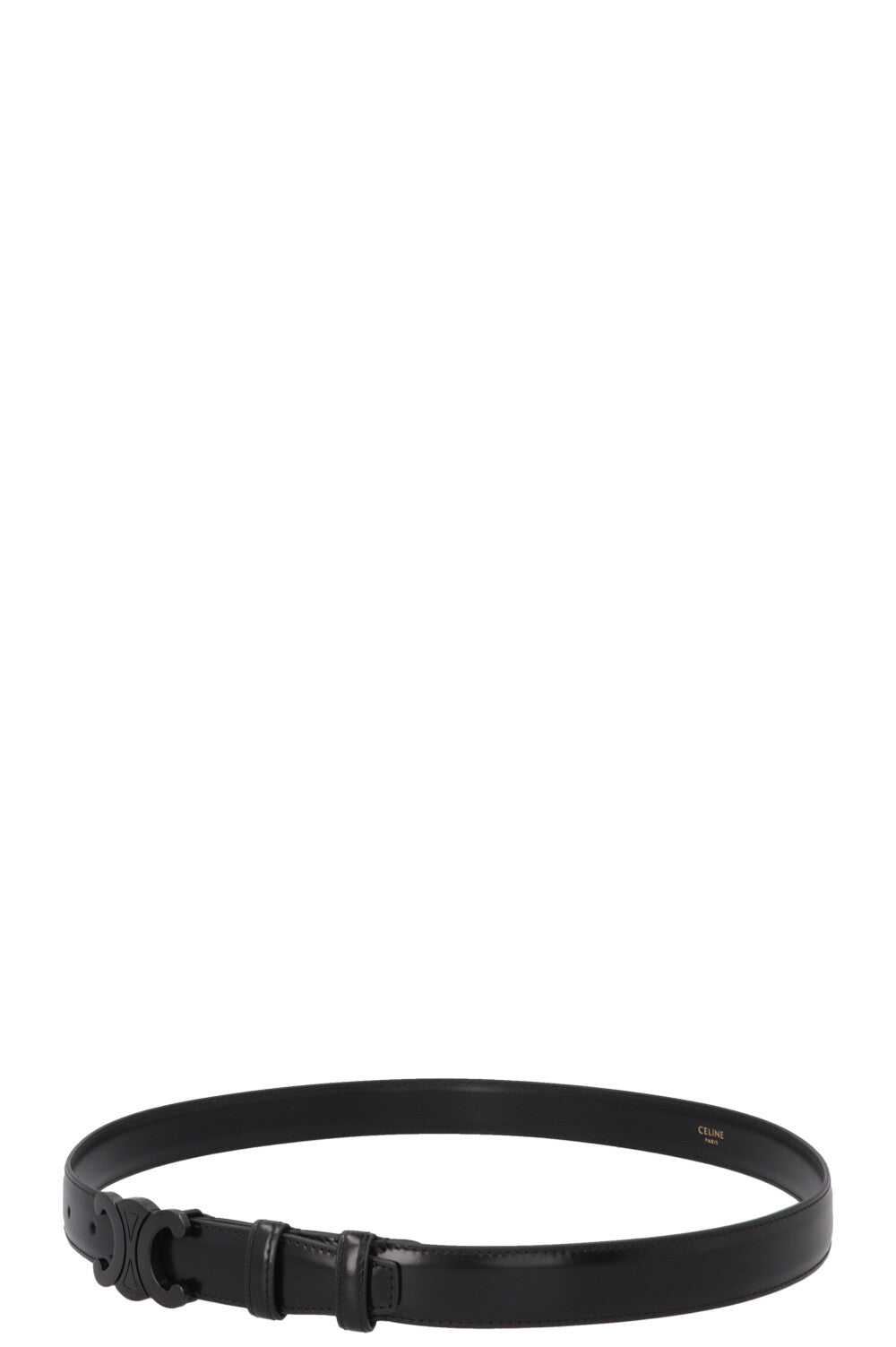 CELINE Triomphe Belt All Black