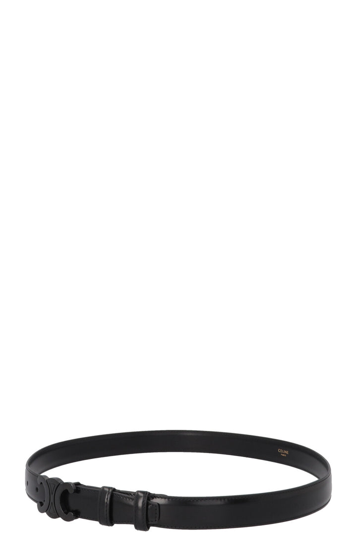 CELINE Triomphe Belt All Black