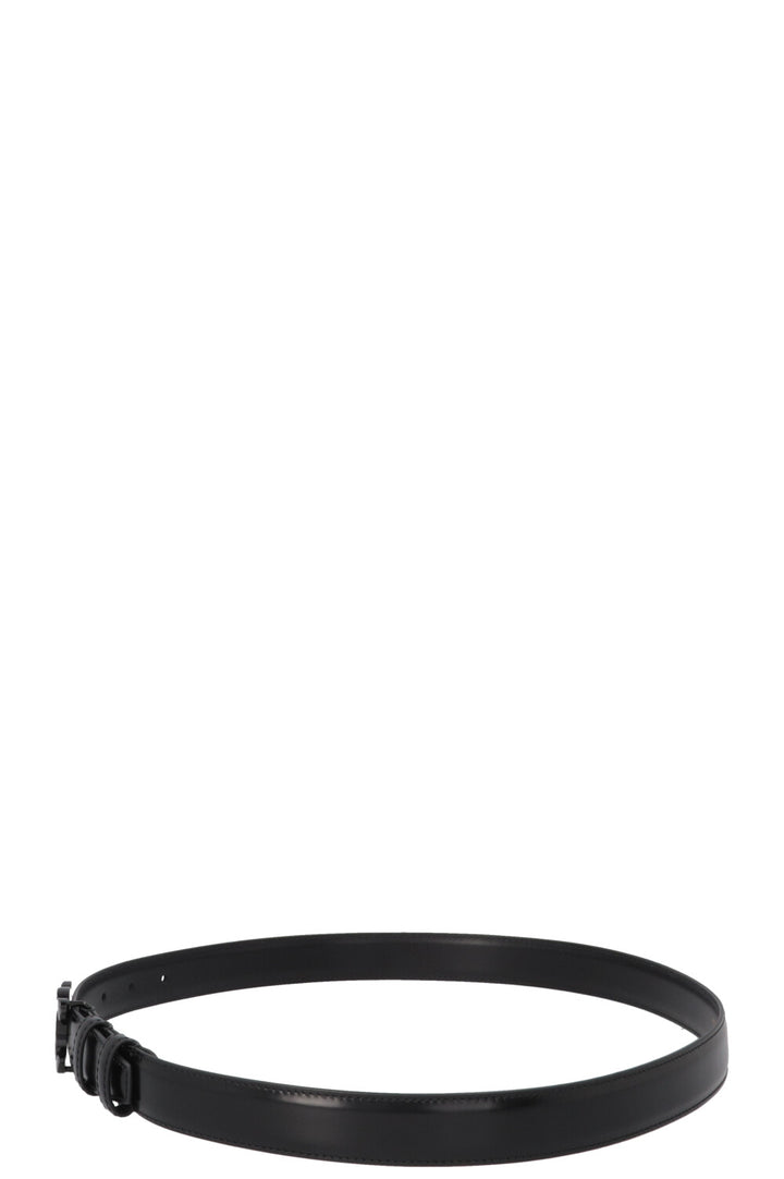 CELINE Triomphe Belt All Black