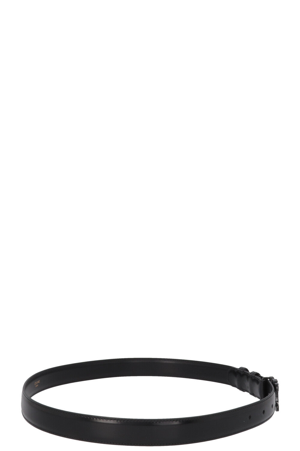 CELINE Triomphe Belt All Black