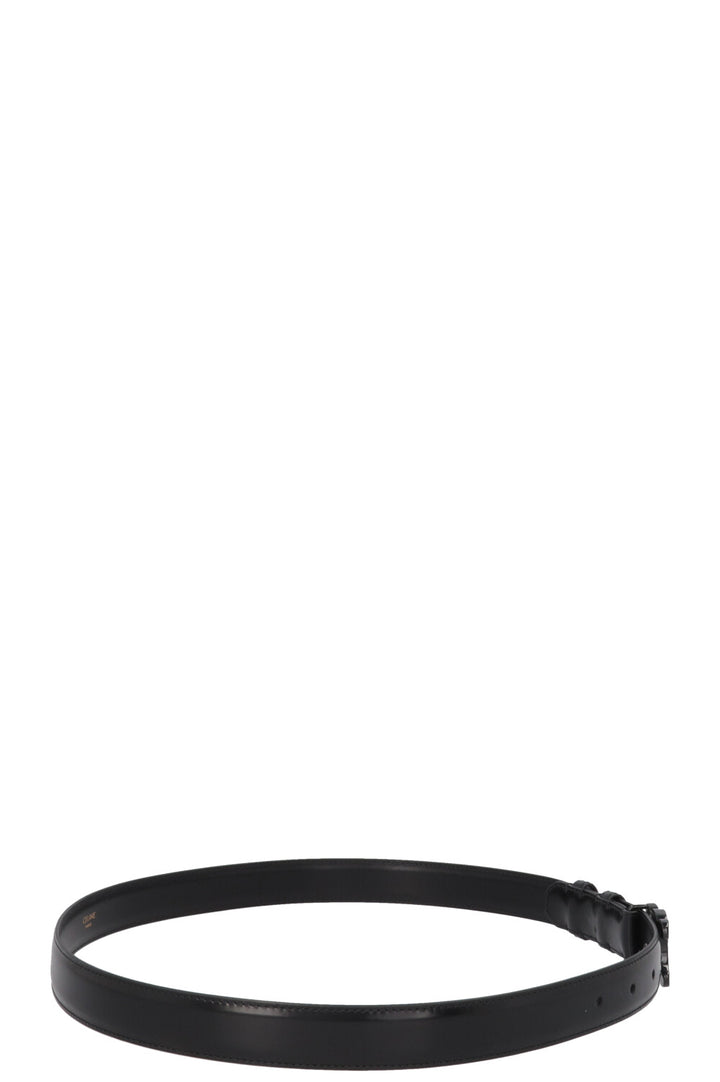 CELINE Triomphe Belt All Black