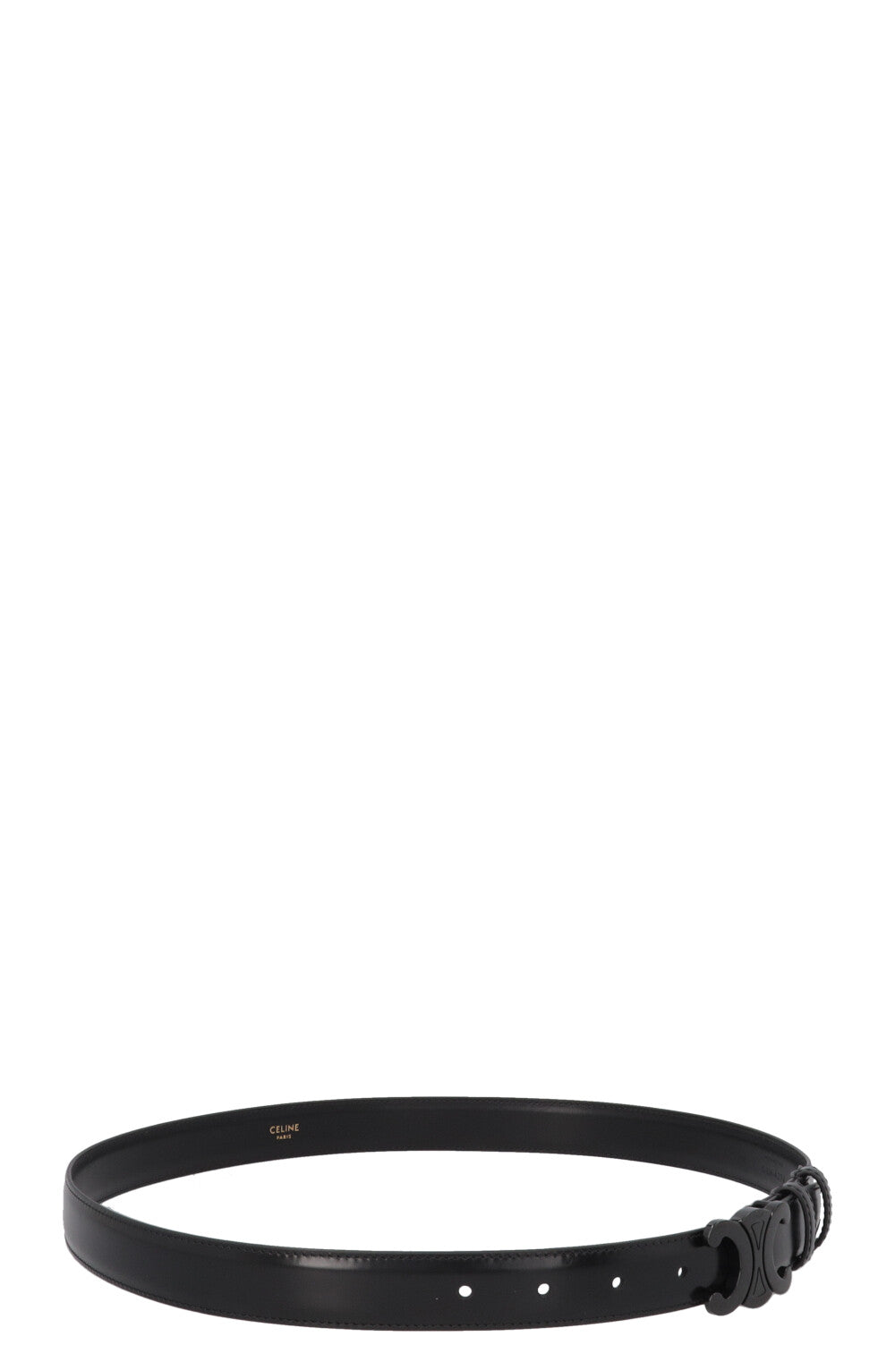 CELINE Triomphe Belt All Black