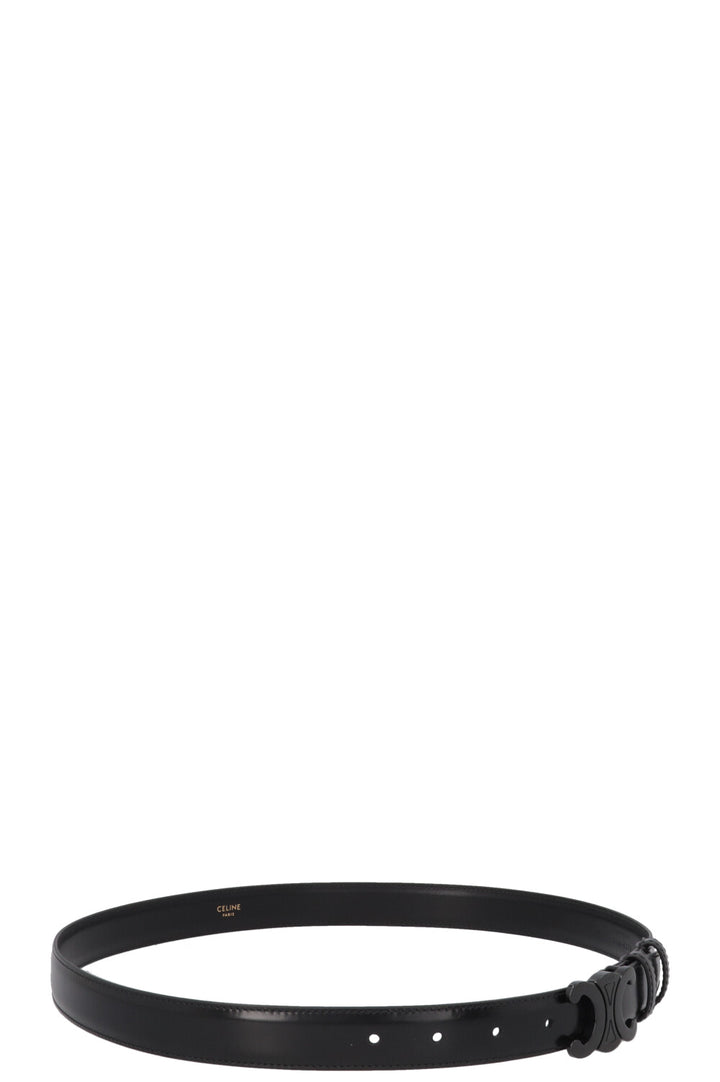 CELINE Triomphe Belt All Black