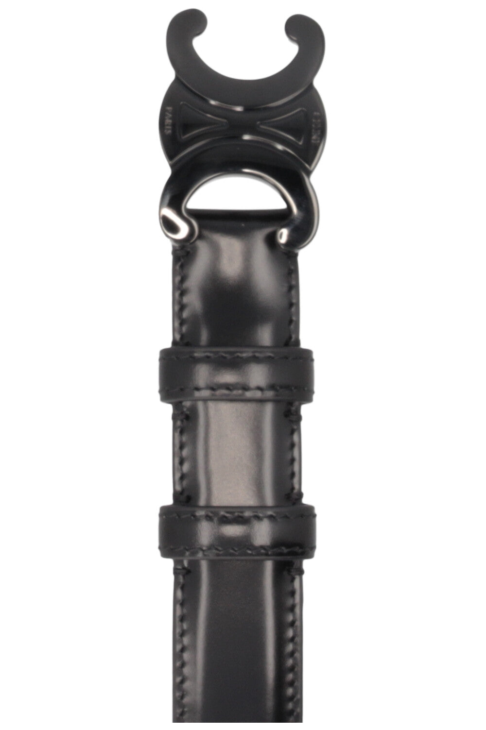 CELINE Triomphe Belt All Black