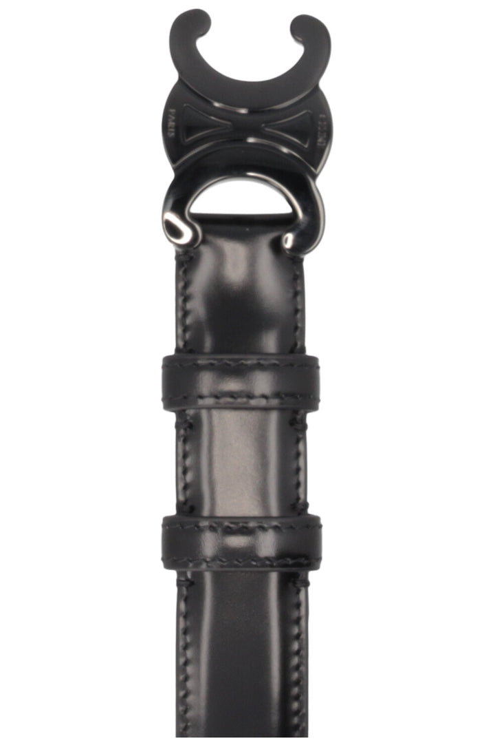 CELINE Triomphe Belt All Black