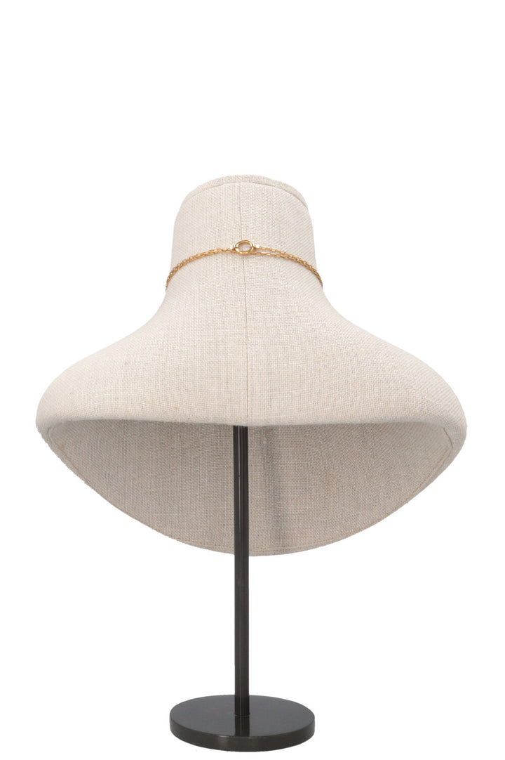 CELINE Knot Disc Pendant Necklace Glod