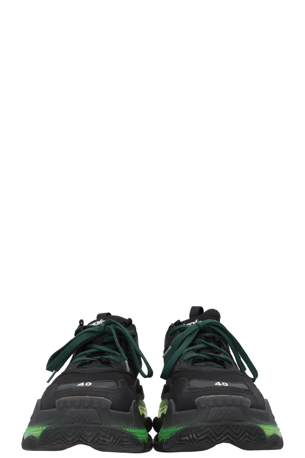 BALENCIAGA Triple S Sneakers Black Green