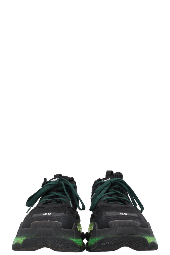 BALENCIAGA Triple S Sneakers Black Green