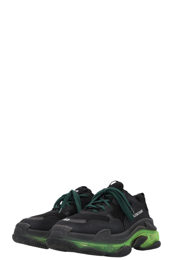 BALENCIAGA Triple S Sneakers Black Green