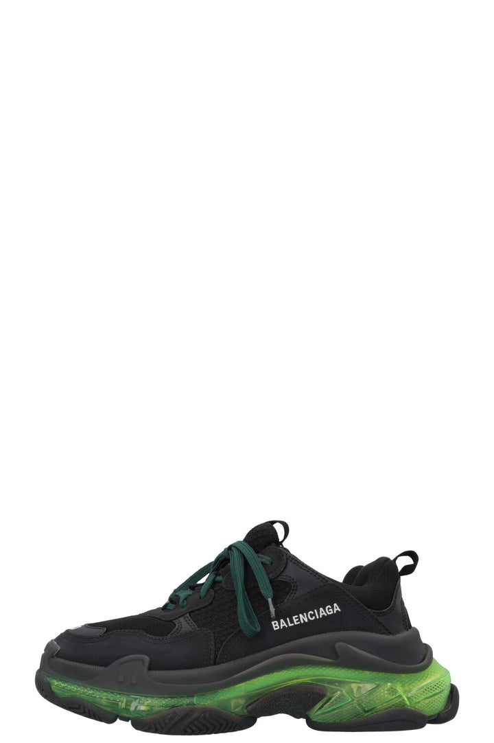 BALENCIAGA Triple S Sneakers Black Green