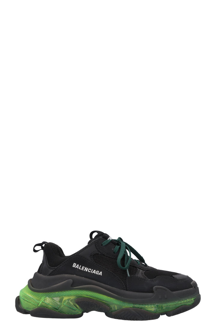 BALENCIAGA Triple S Sneakers Black Green