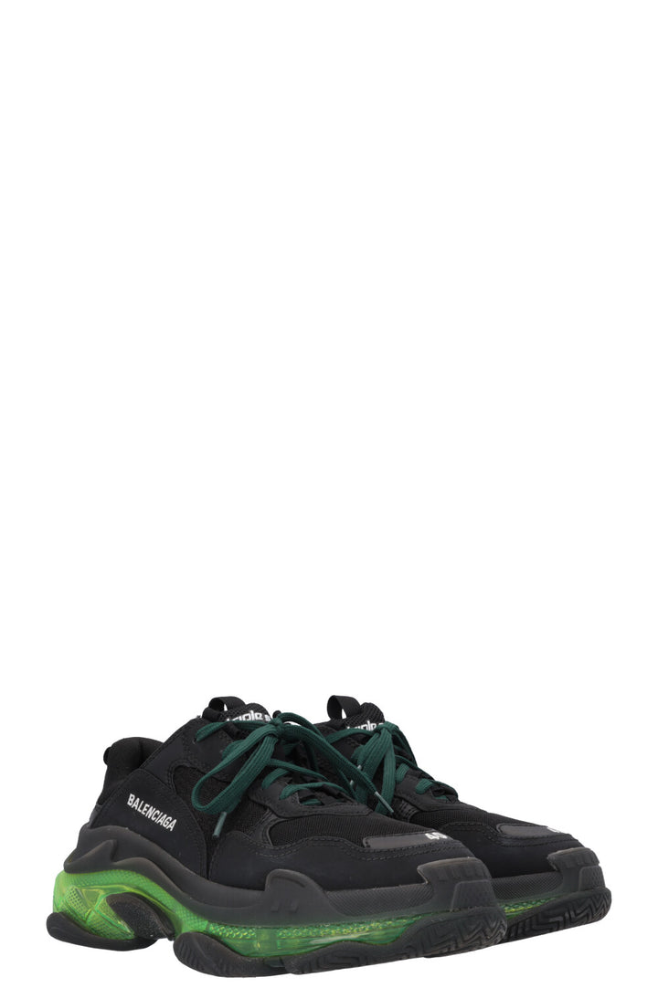 BALENCIAGA Triple S Sneakers Black Green