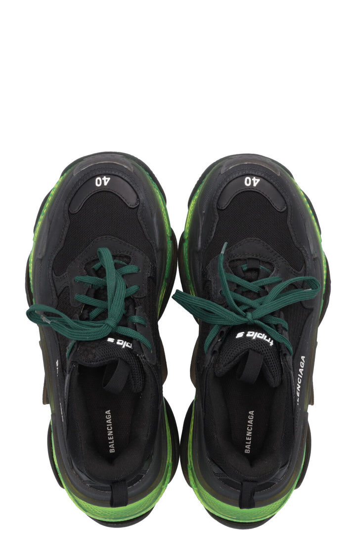 BALENCIAGA Triple S Sneakers Black Green