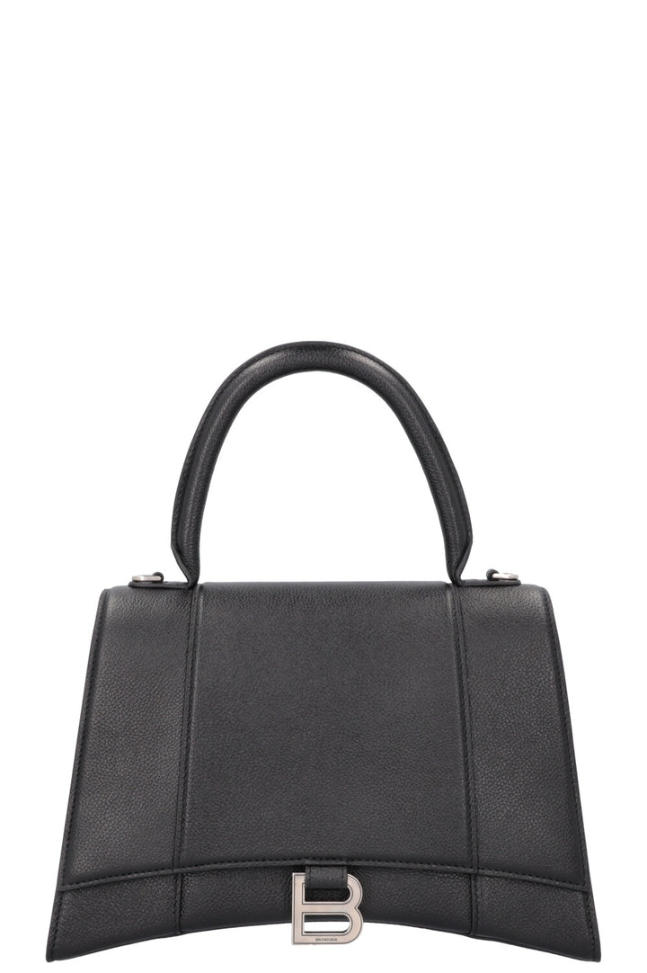 BALENCIAGA Hourglass Medium Crossbody Bag Black