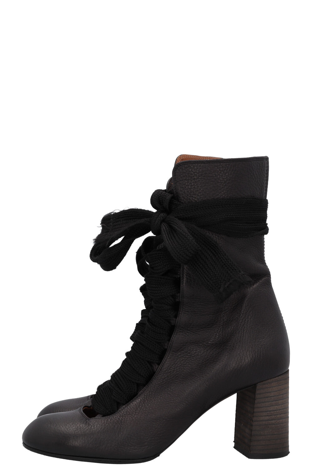 CHLOÉ Harper Lace Up Boots Black