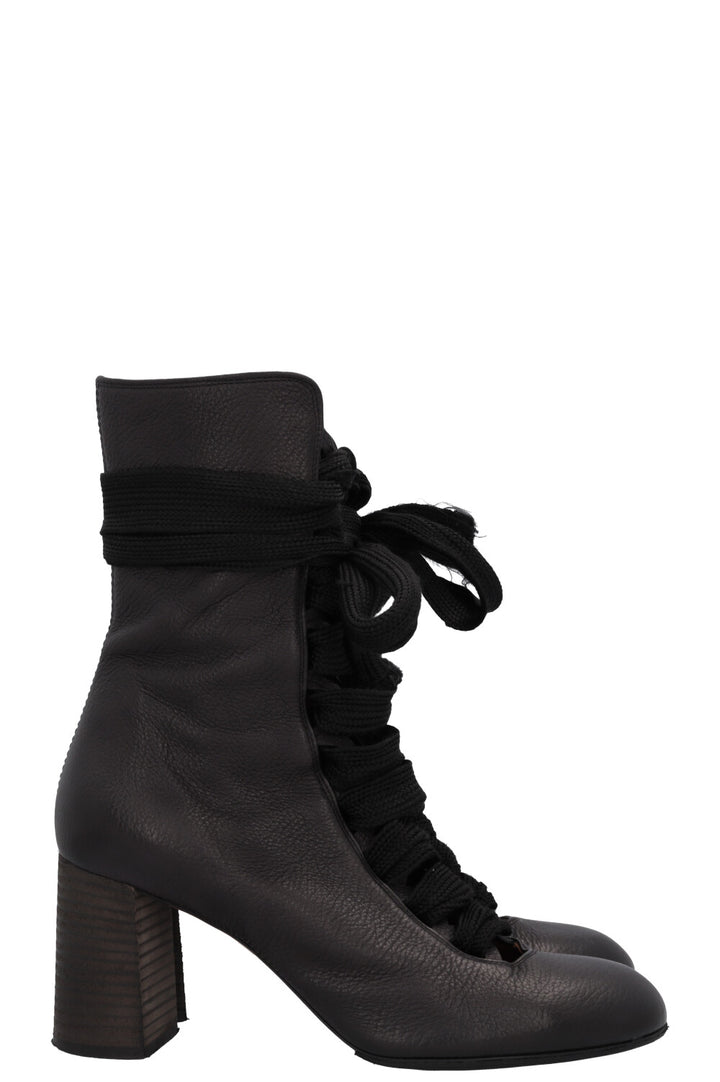 CHLOÉ Harper Lace Up Boots Black