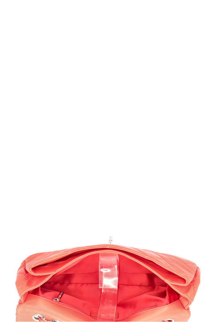 CHANEL Stitched Single Flap Red