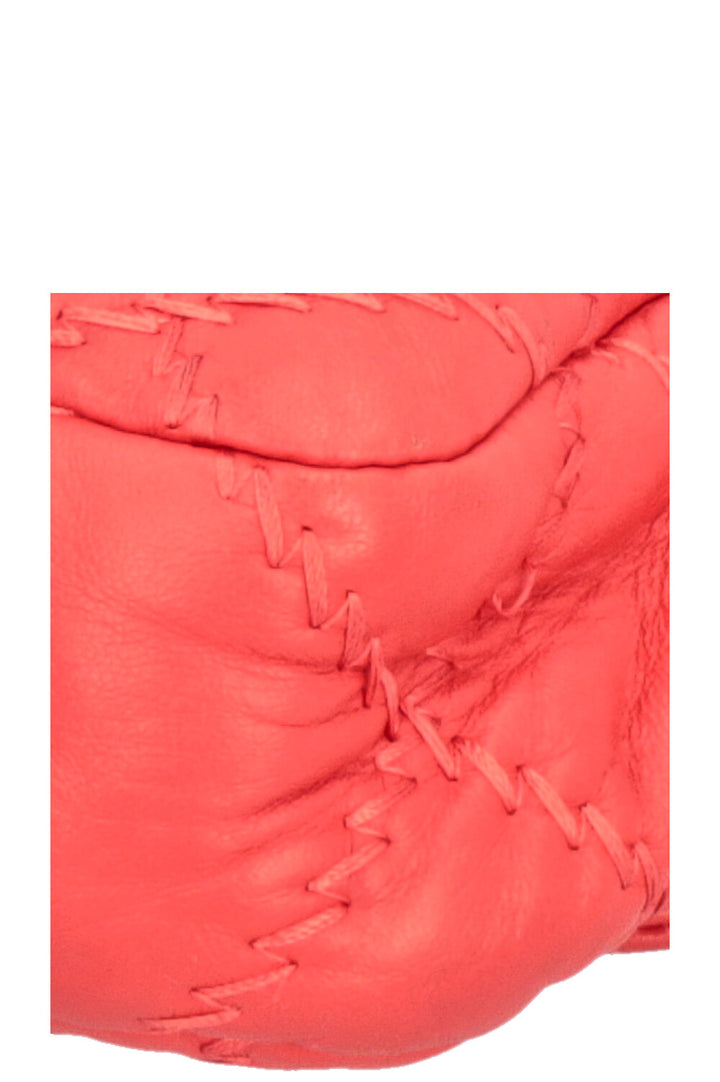 CHANEL Stitched Single Flap Red