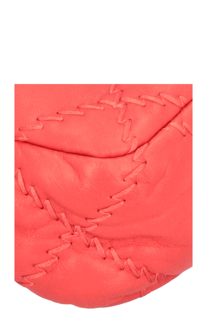 CHANEL Stitched Single Flap Red