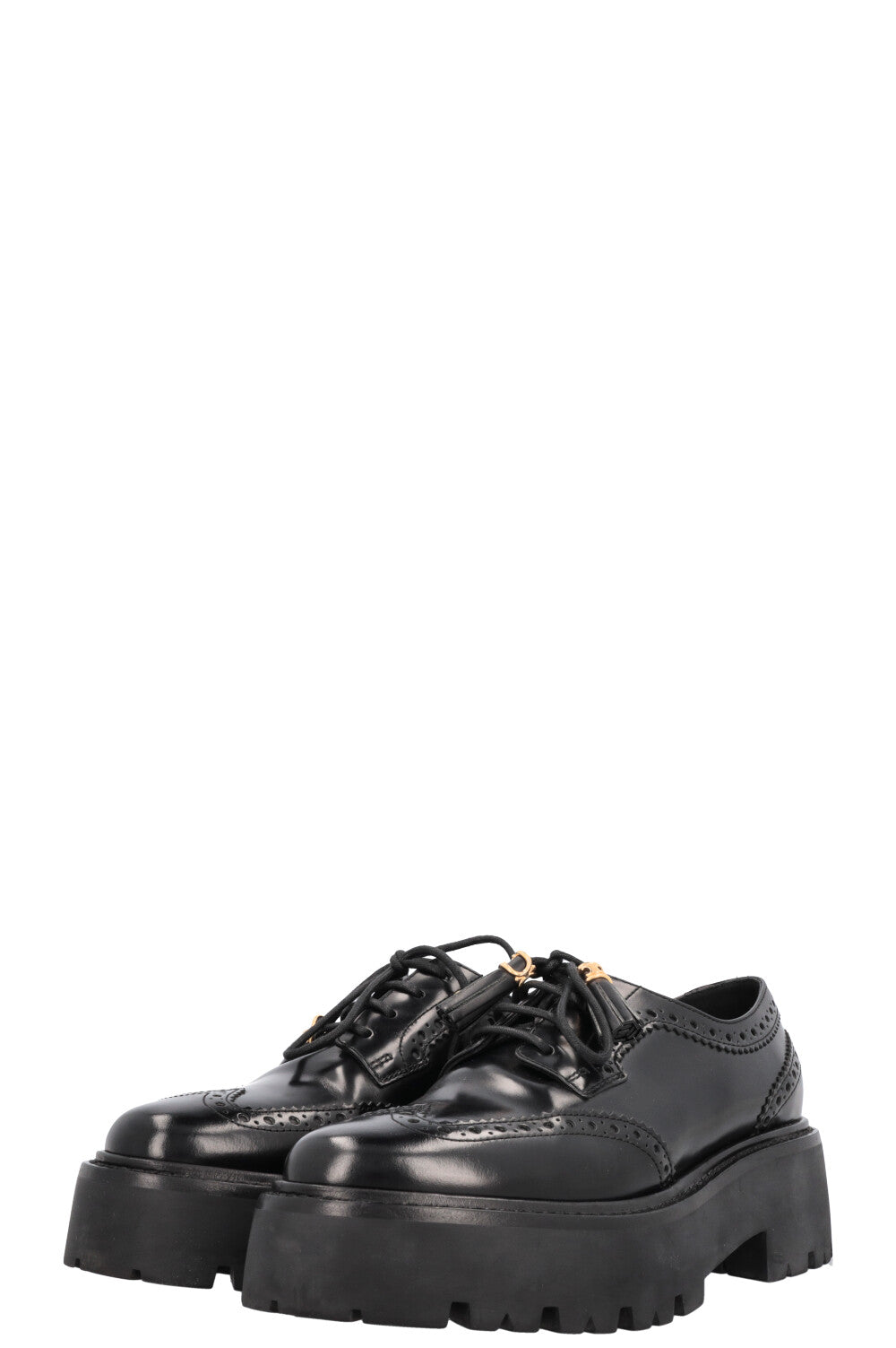 CELINE Triomphe Tassel Budapest Flats Black