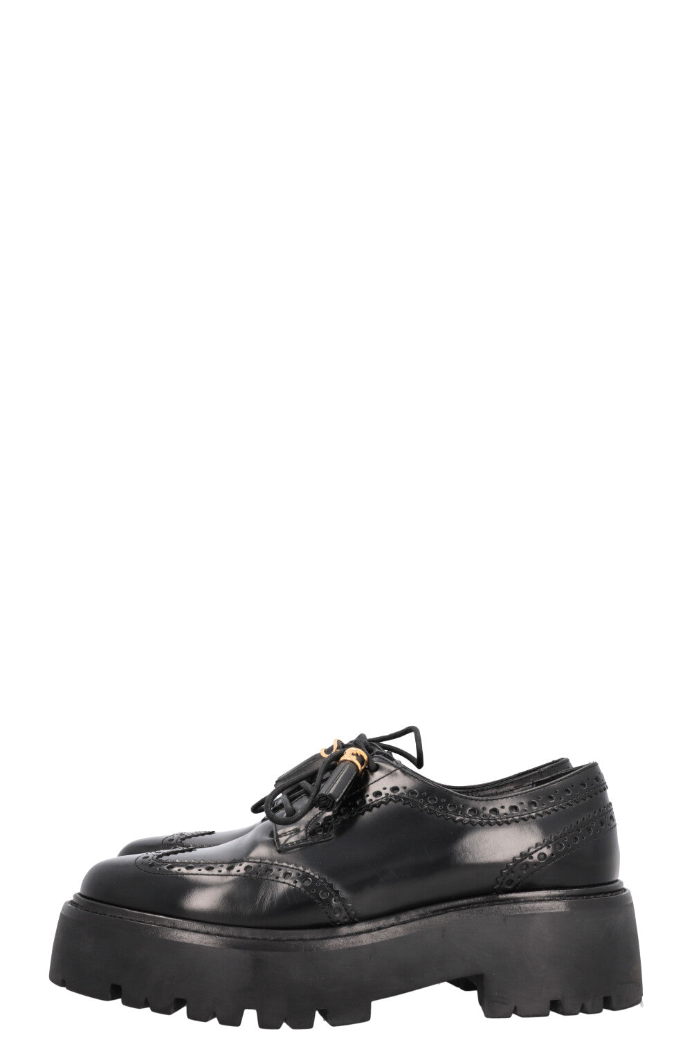CELINE Triomphe Tassel Budapest Flats Black