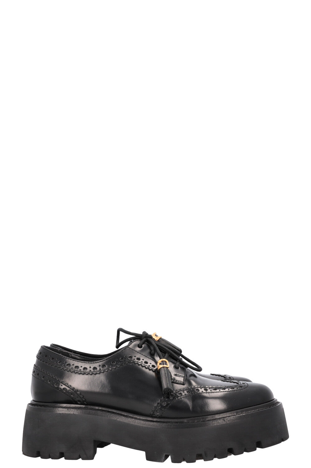 CELINE Triomphe Tassel Budapest Flats Black