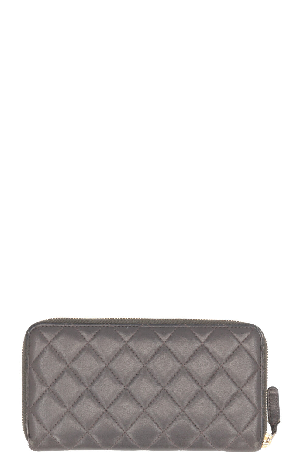 CHANEL Zip Around Wallet Grey