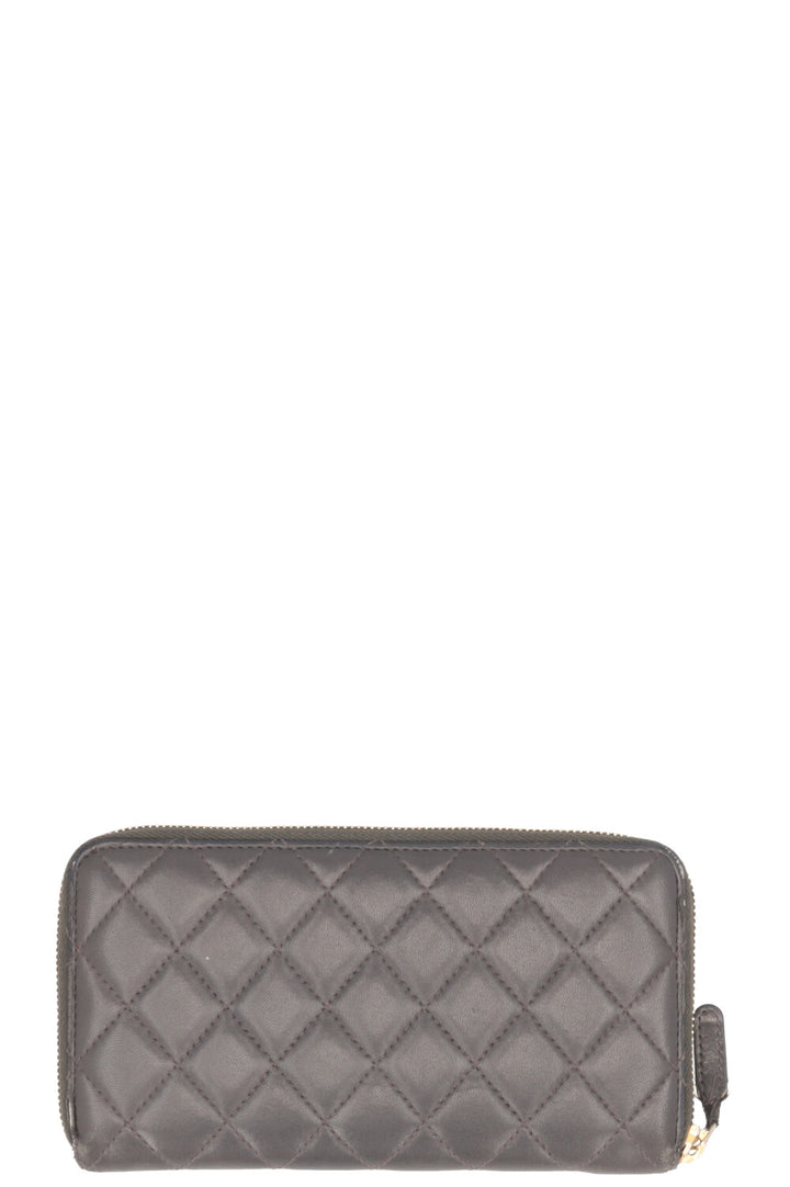 CHANEL Zip Around Wallet Grey