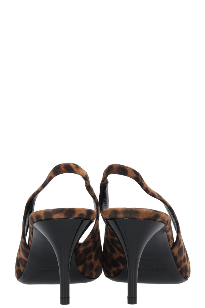 SAINT LAURENT Cherish Slingback Heels Cheetah