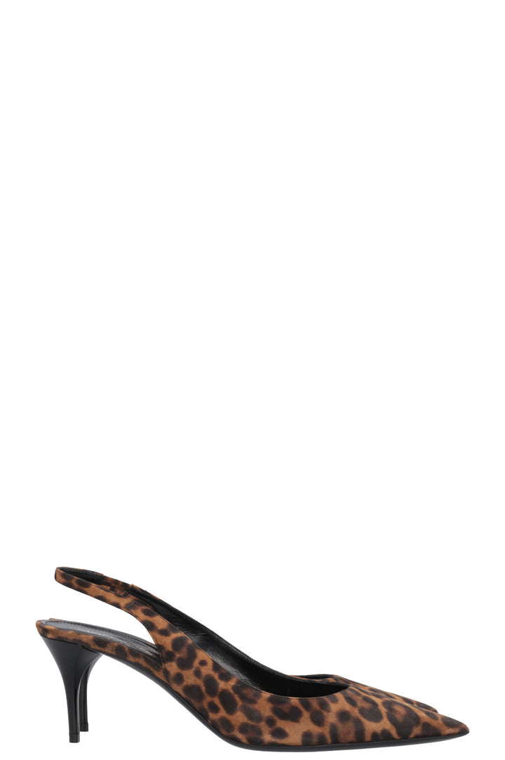 SAINT LAURENT Cherish Slingback Heels Cheetah