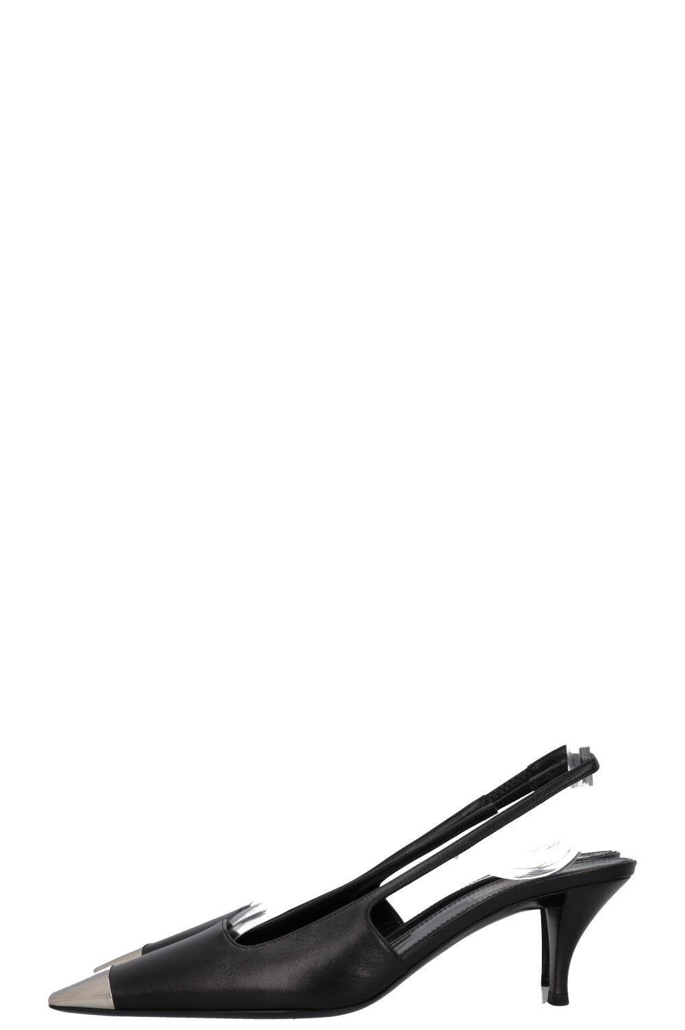 SAINT LAURENT Blade Slingback Kitten Heels Black