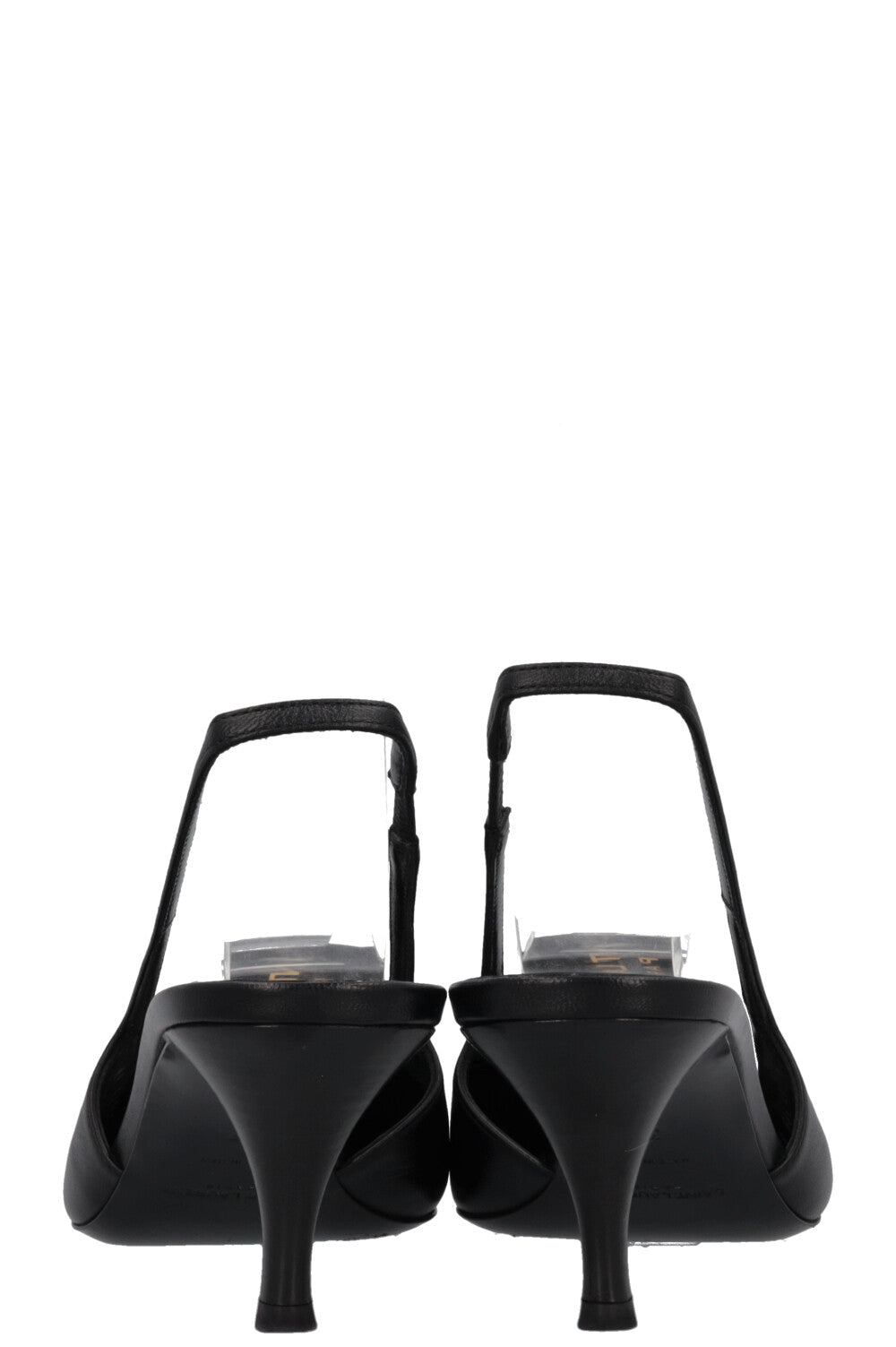 SAINT LAURENT Blade Slingback Kitten Heels Black