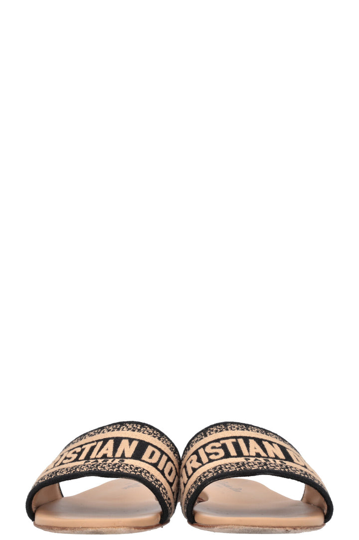 CHRISTIAN DIOR Dway Slides Black Beige
