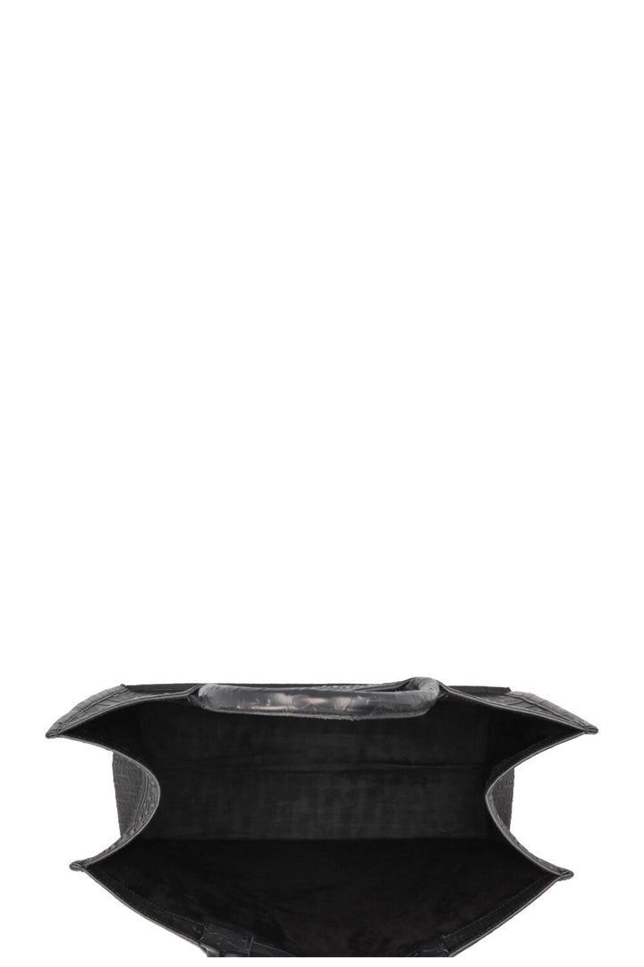 CHRISTIAN DIOR Large Oblique Book Tote Leather Black