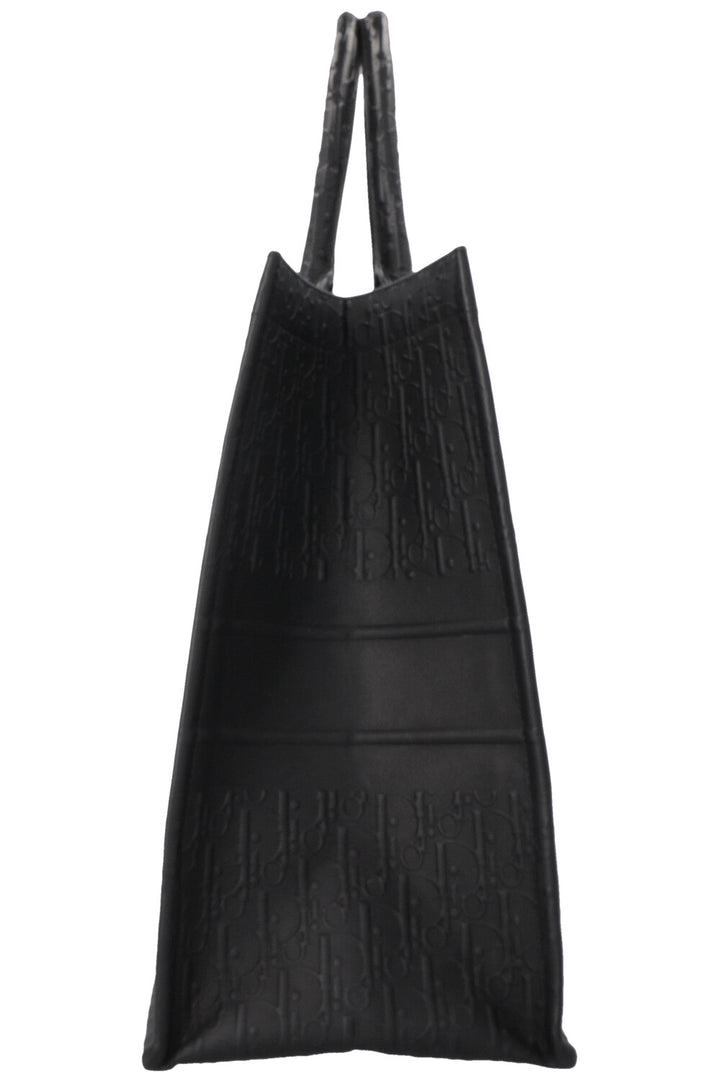 CHRISTIAN DIOR Large Oblique Book Tote Leather Black