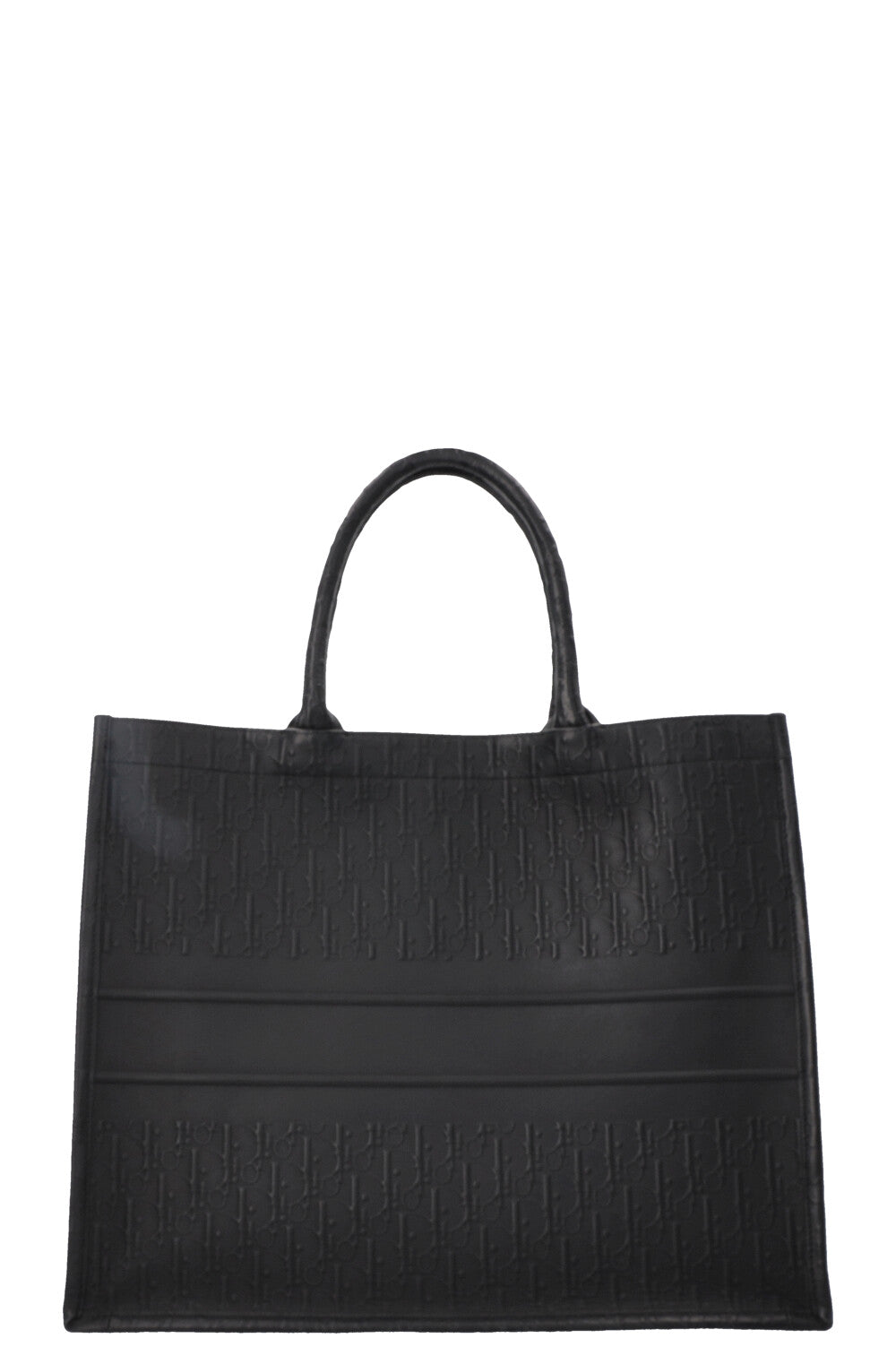 CHRISTIAN DIOR Large Oblique Book Tote Leather Black