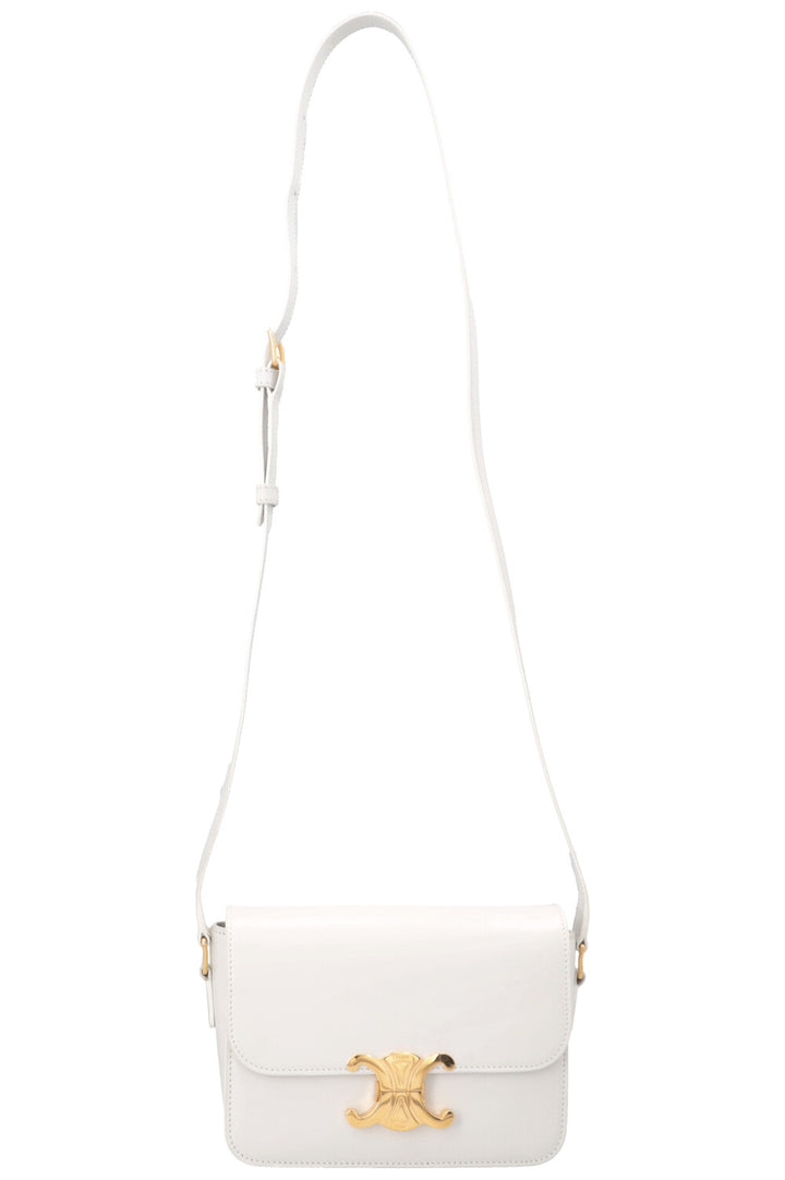 CELINE Teen Triomph Crossbody Bag White