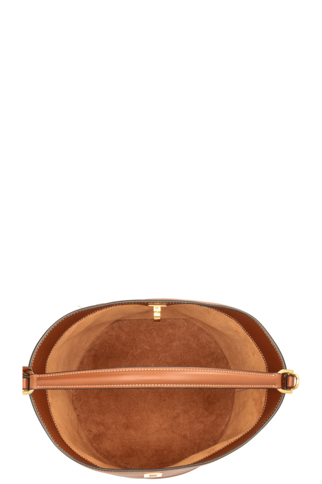 CELINE 16 Bucket Bag Leather Cognac