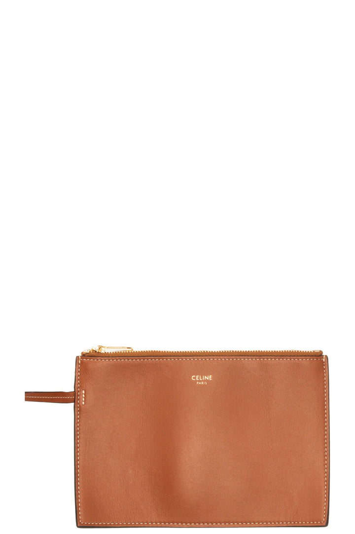 CELINE 16 Bucket Bag Leather Cognac